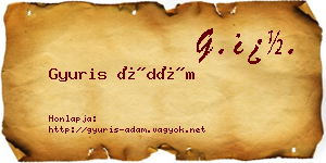 Gyuris Ádám névjegykártya